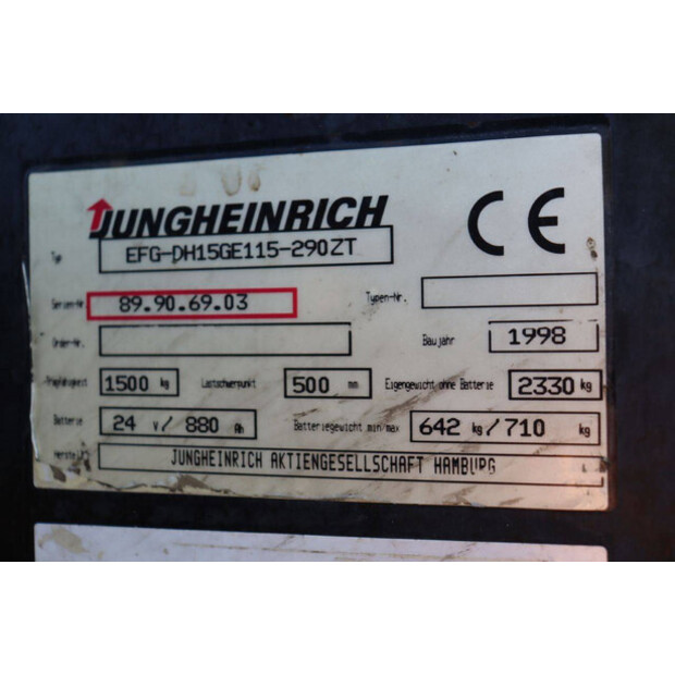 1998 Jungheinrich EFG 290ZT-45360457