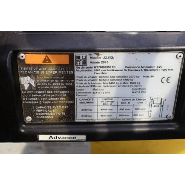 2018 Hyster J2.5XN-45360942