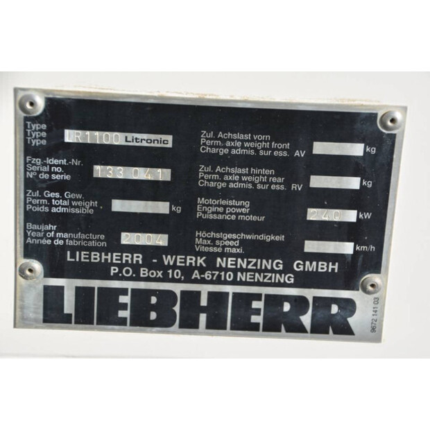 2004 Liebherr LR 1100-45390252