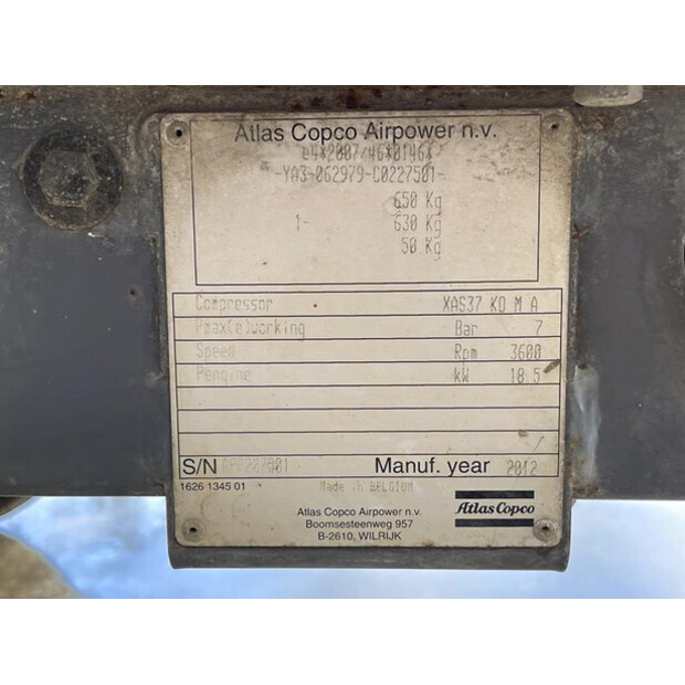 2012 Atlas-Copco XAS 37 KD-45390679