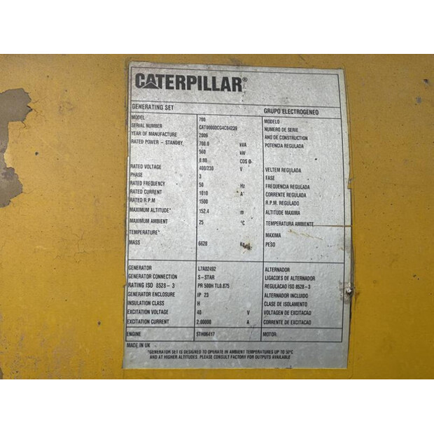 2009 Caterpillar C18 - 700 KVA-45391870