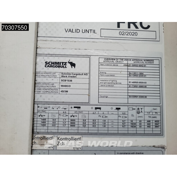 2014 Schmitz Cargobull SCB*S3B-45397182