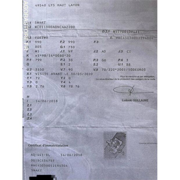 2005 SMART Fortwo-45412120