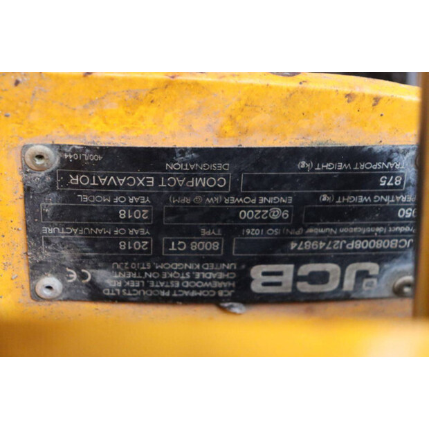 2018 JCB 8008 CT-45414009
