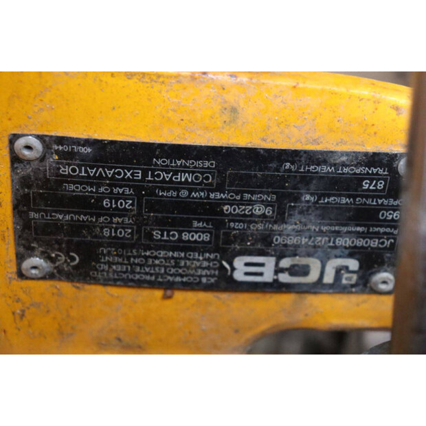 2019 JCB 8008 CTS-45414136