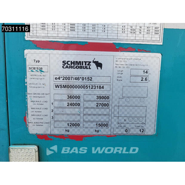 2014 Schmitz Cargobull SCB*S3B-45415940