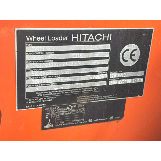2019 Hitachi ZW75-45420776