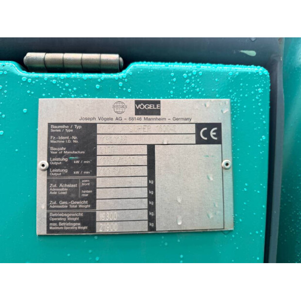 2007 VOGELE Super 1800-2-45447237