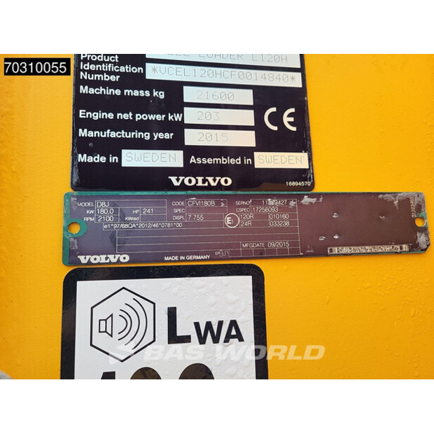 2015 Volvo L120H-45449670