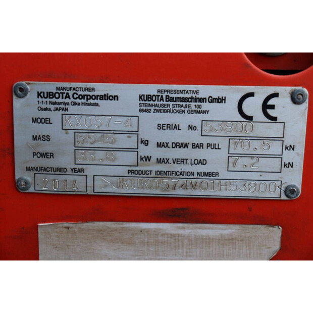 2014 KUBOTA KX057-4-45469960