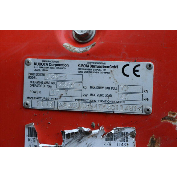 2019 KUBOTA U36-4-45470384