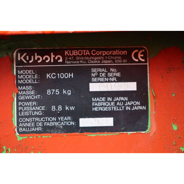 2001 KUBOTA KC100H-45470982