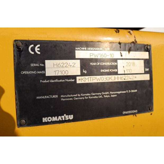 2018 Komatsu PW160-10-45472447