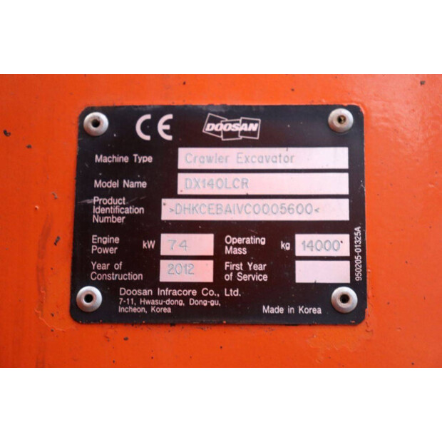 2012 Doosan DX140LCR-45472525