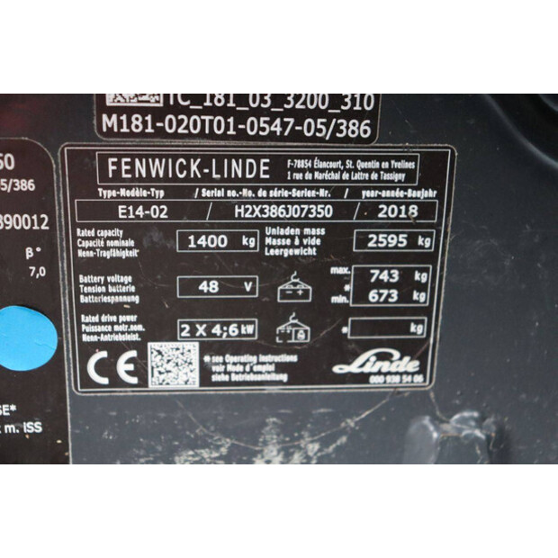 2018 Linde E14-02-45472992