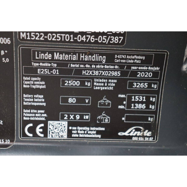 2020 Linde E25L-01-45473074