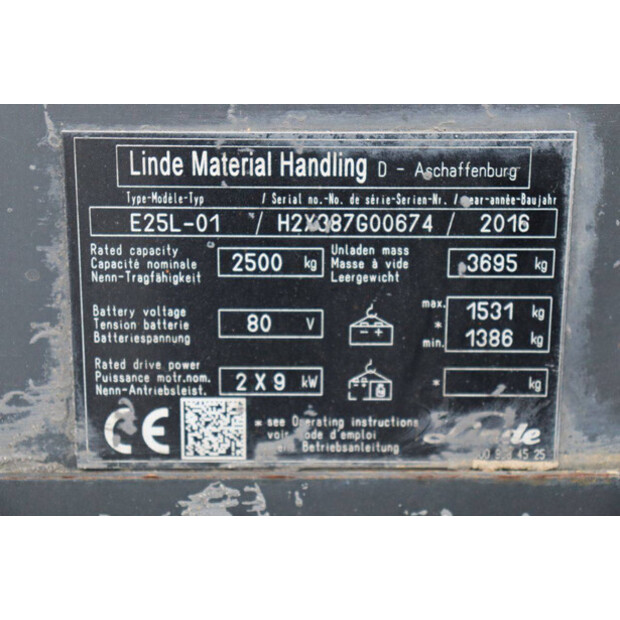 2016 Linde E25L-01-45473150
