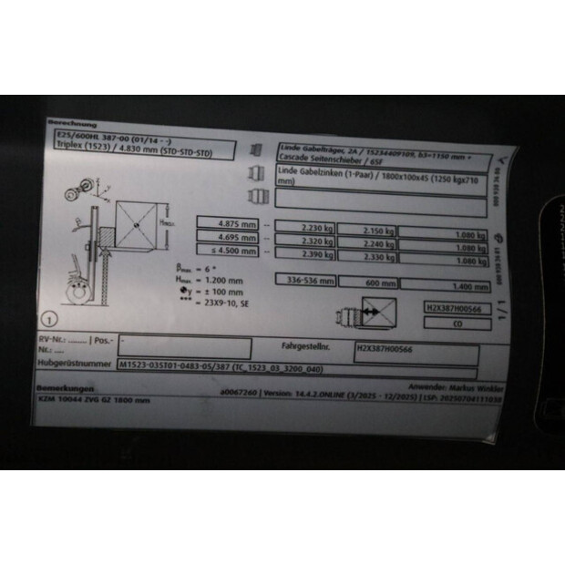 2017 Linde E25HL-01/600-45473375
