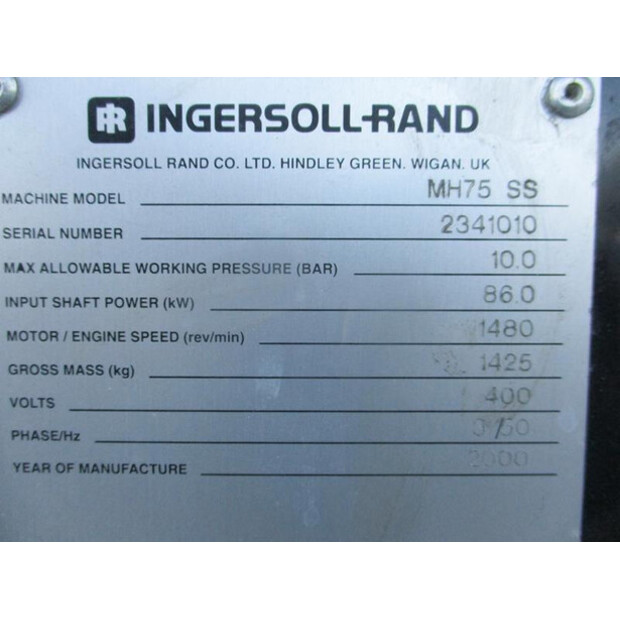 2000 INGERSOLL RAND MH 75 SS-45490062