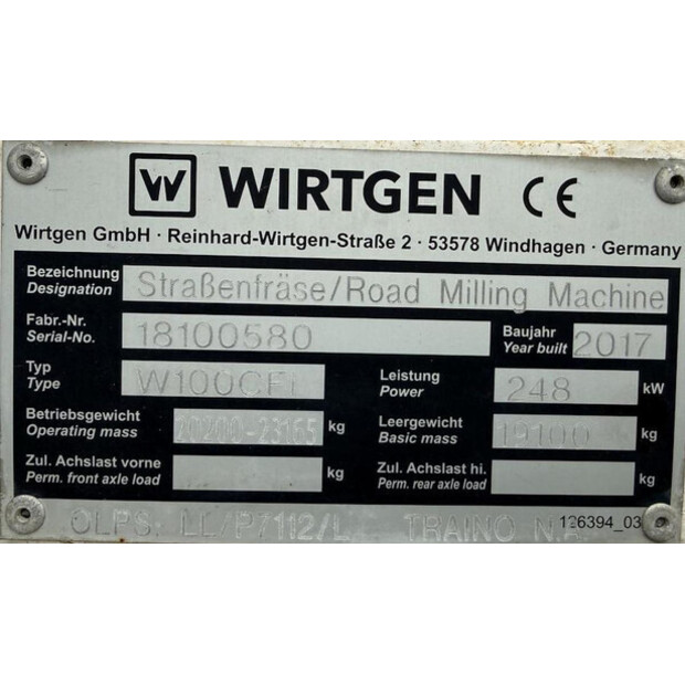 2017 Wirtgen W100CFI-45535553