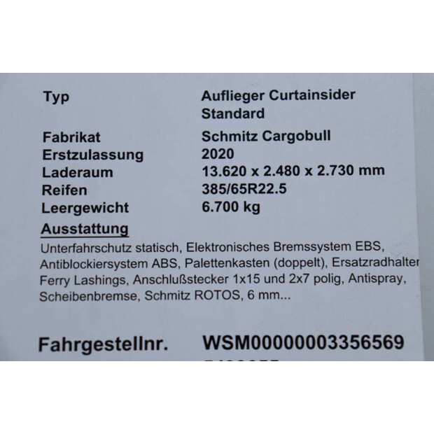 2020 Schmitz Cargobull SCB S3T-45550525