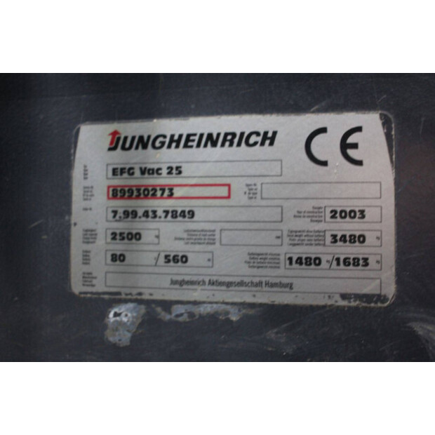 2003 Jungheinrich EFG-Vac25-45575332