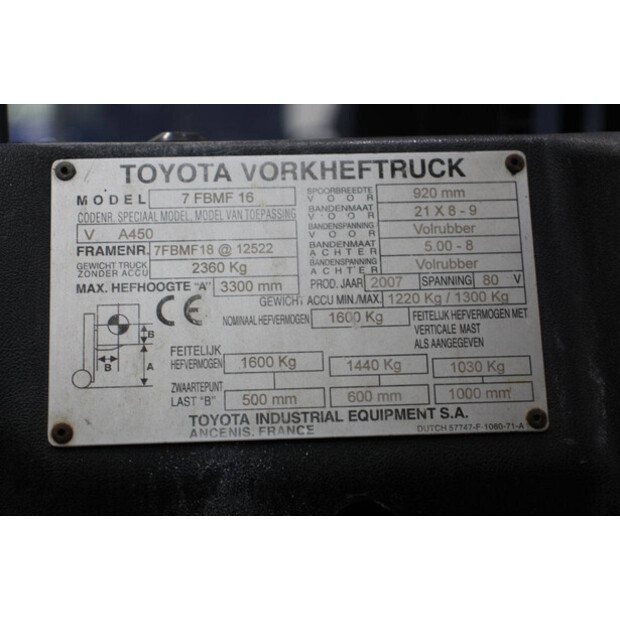 2007 تويوتا 7FBMF16-45575533