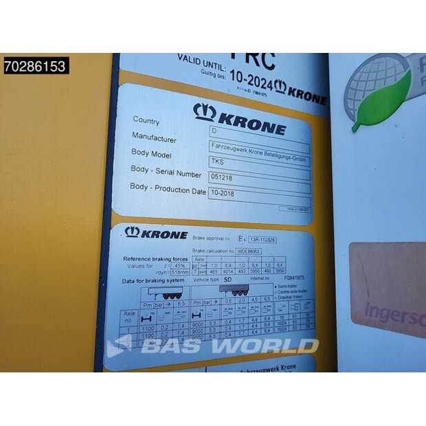 2018 Krone Thermo King SLXi 300-45575888