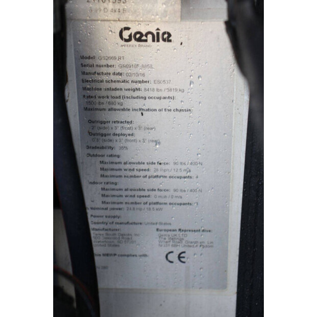 2016 Genie GS2669RT-45576319
