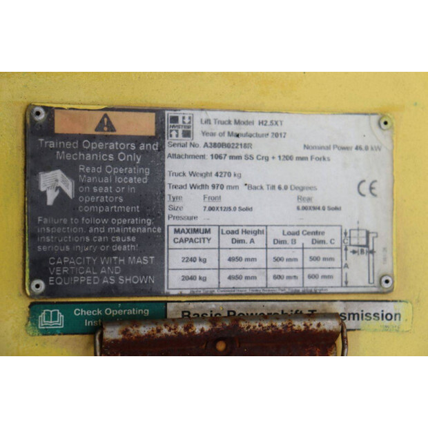 2017 Hyster H2.5XT-45577204