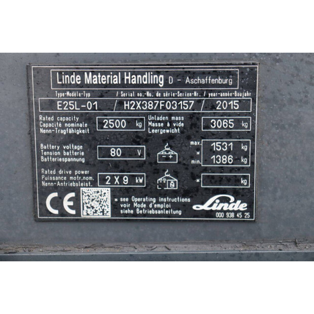 2015 Linde E25L-01-45578989