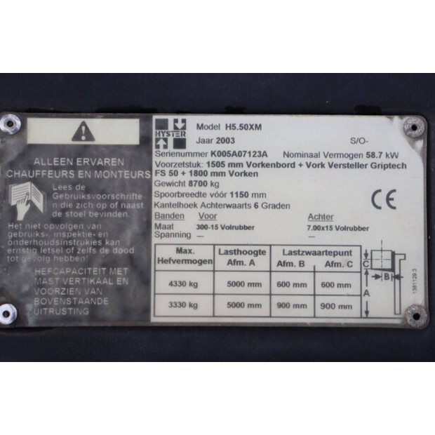 2003 Hyster H5.50XM-45579286