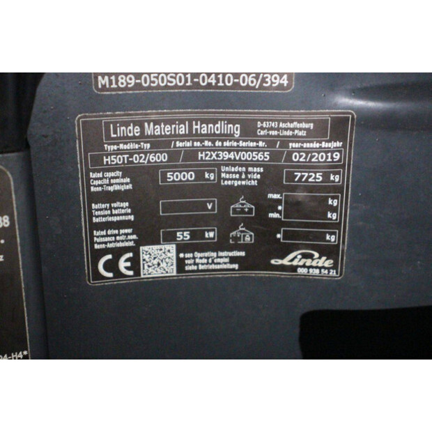 2019 Linde H50T-02/600-45581295