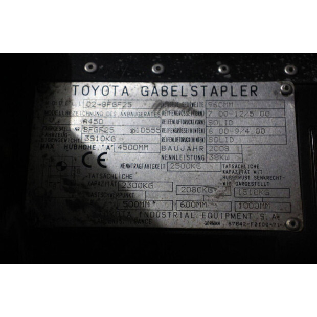 2008 تويوتا 02-8FGF25-45581835