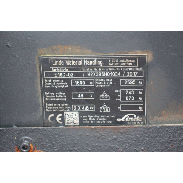 2017 Linde E16C-02-45584256
