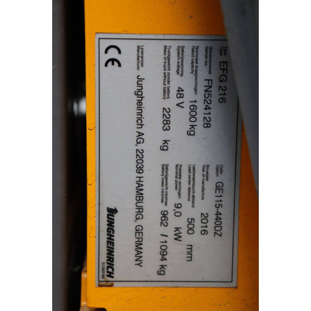 2016 Jungheinrich EFG 216 440DZ-45584459