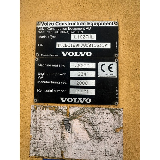 2008 Volvo L180FHL-45621348