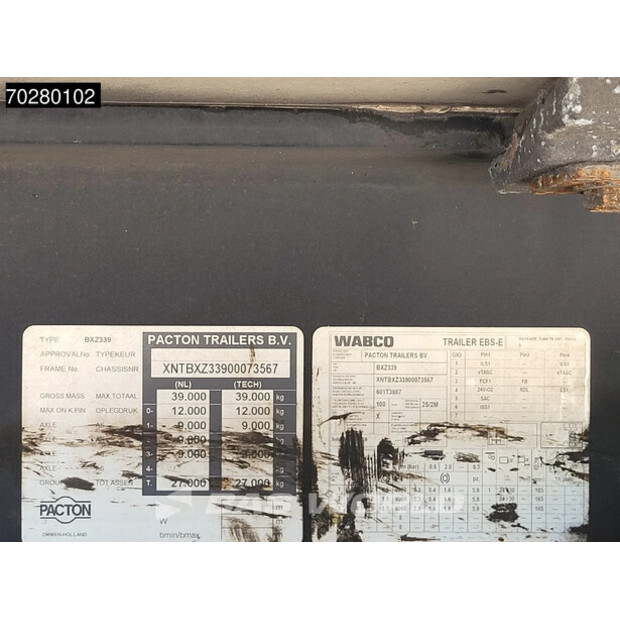 2015 Pacton Thermo King SLXe 300 Whisper Pro LZV Liftachse City TUV 08/25-45622839