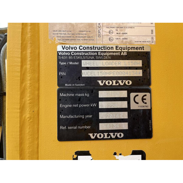 2014 Volvo L150H-45654044