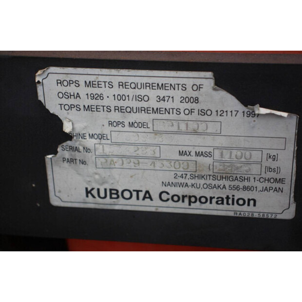 2015 KUBOTA K008-3-45673203