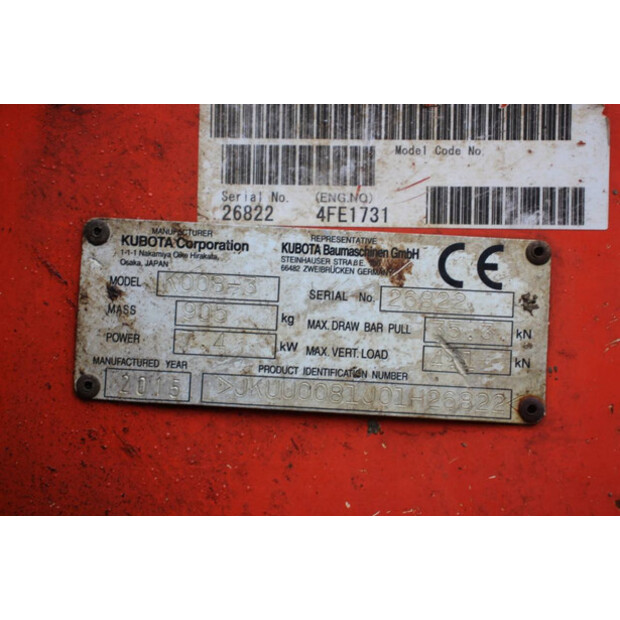 2015 KUBOTA K008-3-45673204