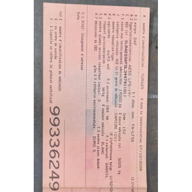 2008 DAF AE55 LF5-19-45674574