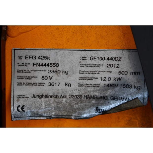 2012 Jungheinrich EFG 425k 440 DZ-45692474