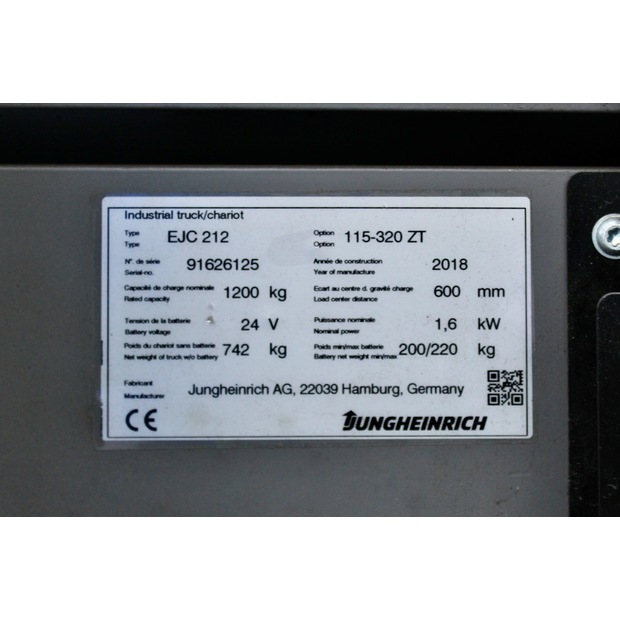 2018 جنجهينريتش EJC 212 320 ZT LI-ION-45692540