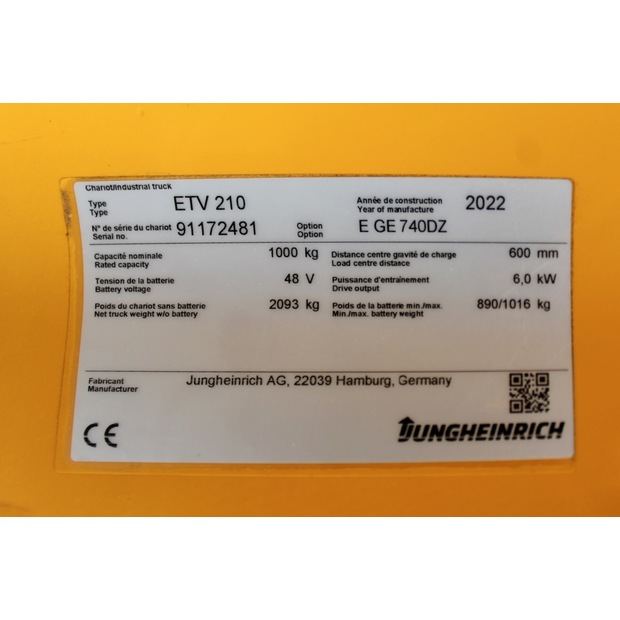 2022 Jungheinrich ETV 210 740 DZ-45692602