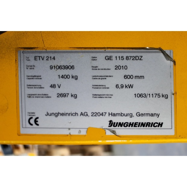2010 Jungheinrich ETV 214 872 DZ-45692652