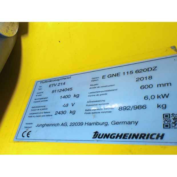 2018 Jungheinrich ETV 214 620 DZ-45692696