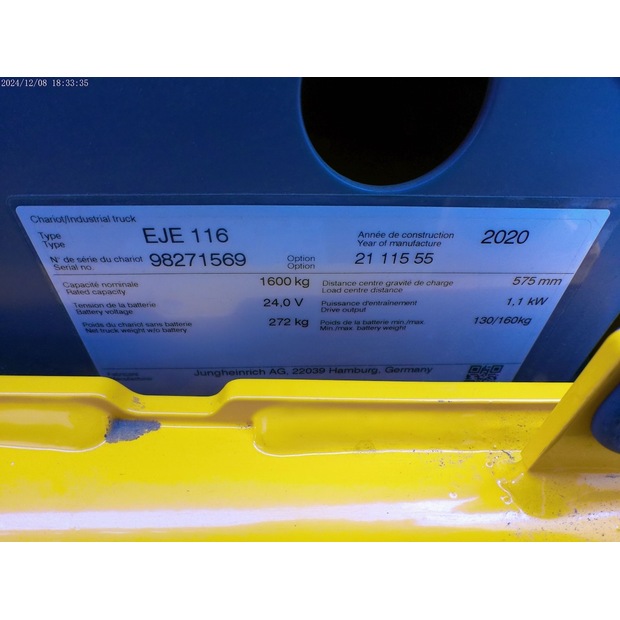 2020 Jungheinrich EJE 116 LI-ION-45692738