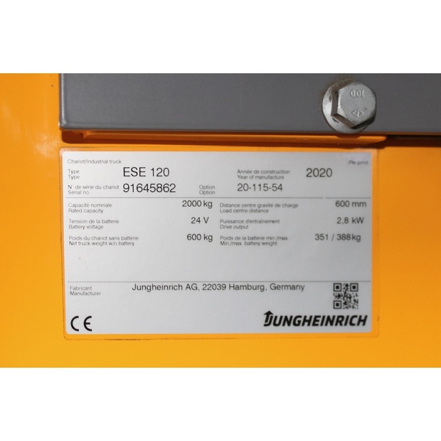 2020 Jungheinrich ESE 120-45692865
