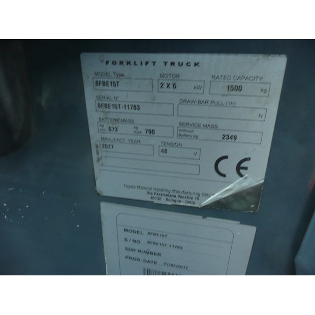 2017 Toyota 8FBE15T-45693022